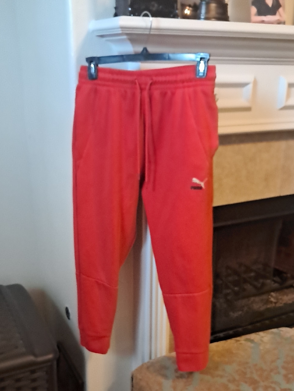 Puma Red Drawstring Jogger Pants Medium